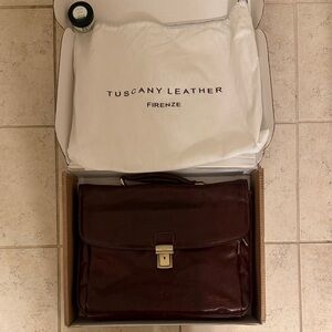Tuscany Leather Deep Brown Briefcase